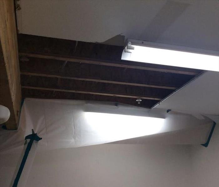 Ceiling removed in garage