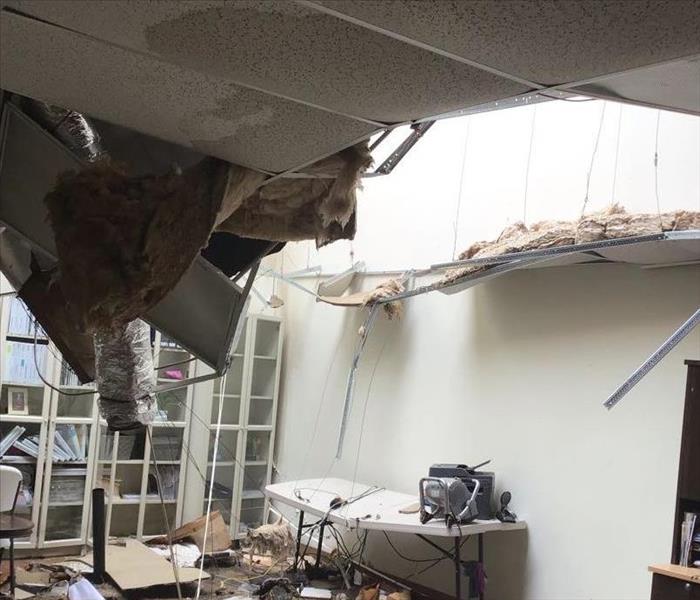 Office building roof collapse