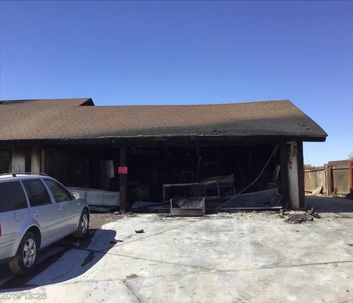 Front of house after fire