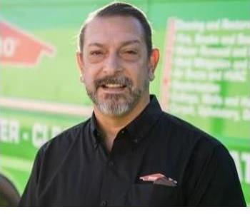 Male with beard in SERVPRO shirt